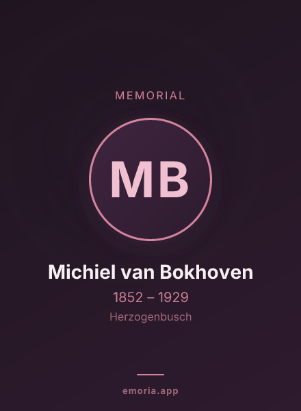 Memorial portrait of Michiel van Bokhoven