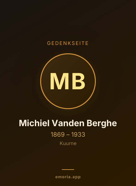 Gedenkportrait von Michiel Vanden Berghe