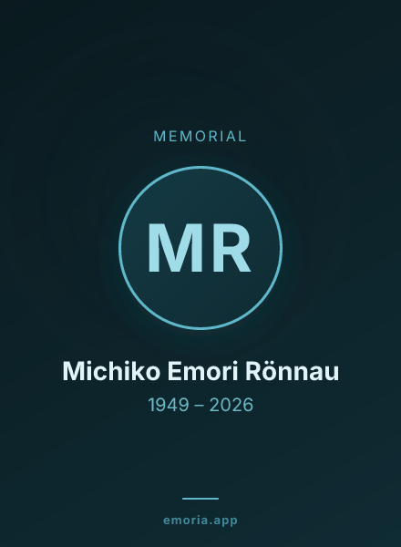 Memorial portrait of Michiko Emori Rönnau