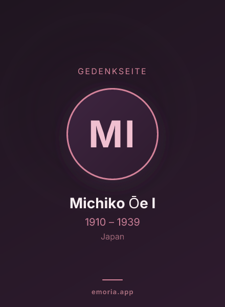 Gedenkportrait von Michiko Ōe I