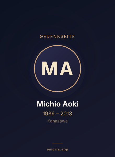 Gedenkportrait von Michio Aoki