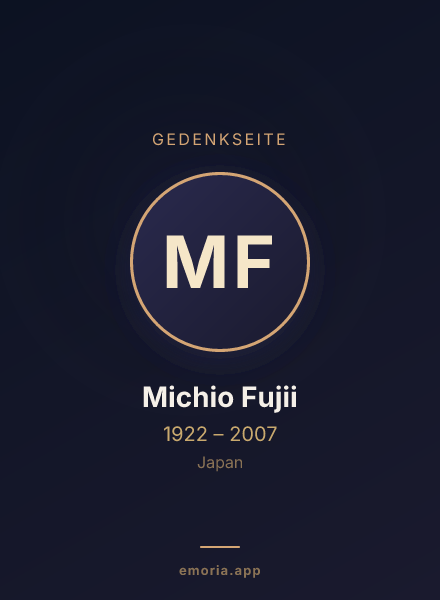 Gedenkportrait von Michio Fujii
