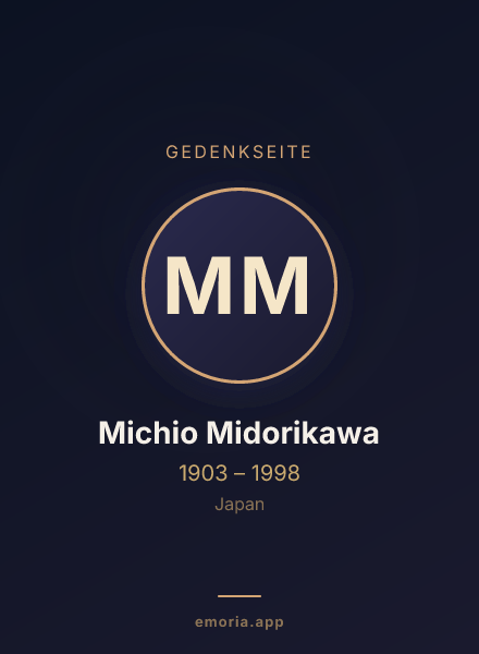 Gedenkportrait von Michio Midorikawa