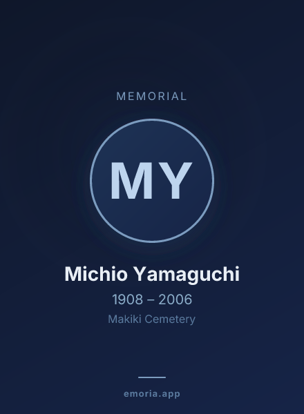 Memorial portrait of Michio Yamaguchi