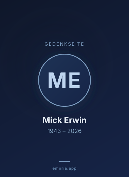 Gedenkportrait von Mick Erwin