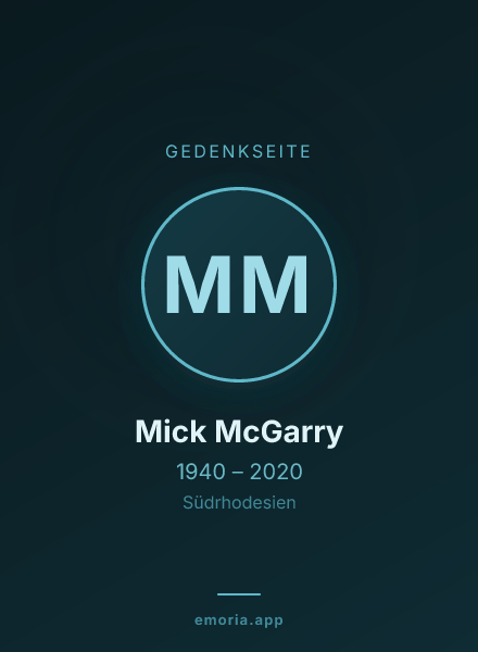 Gedenkportrait von Mick McGarry