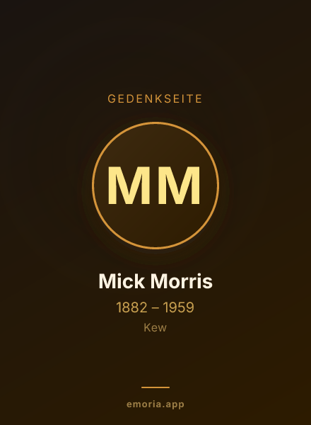 Gedenkportrait von Mick Morris