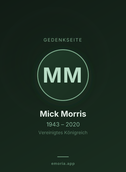 Gedenkportrait von Mick Morris