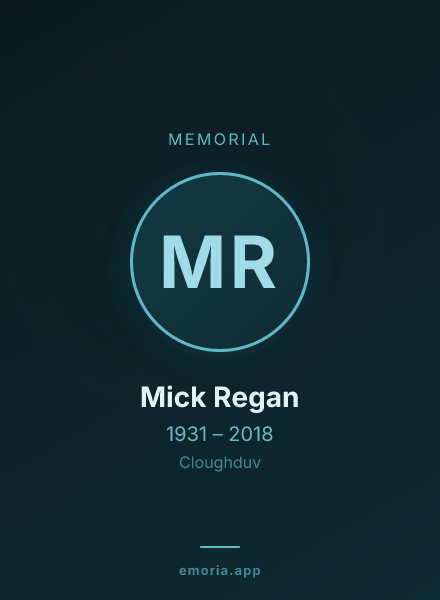 Memorial portrait of Mick Regan
