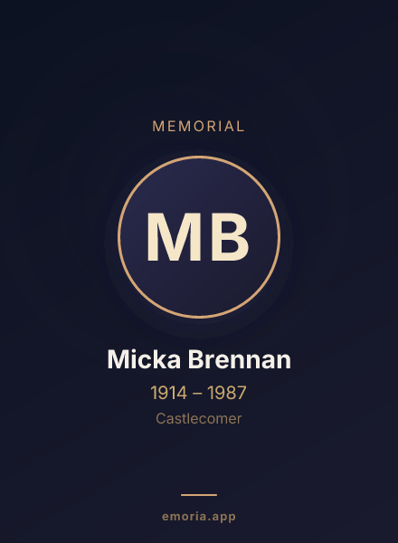 Memorial portrait of Micka Brennan