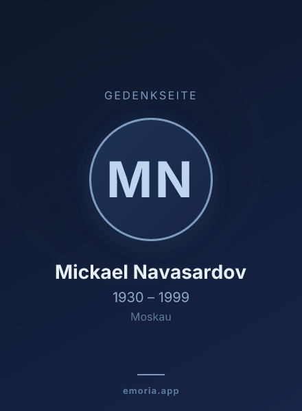 Gedenkportrait von Mickael Navasardov
