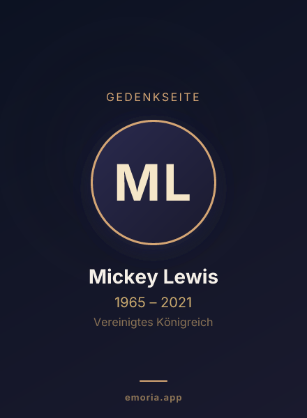 Gedenkportrait von Mickey Lewis
