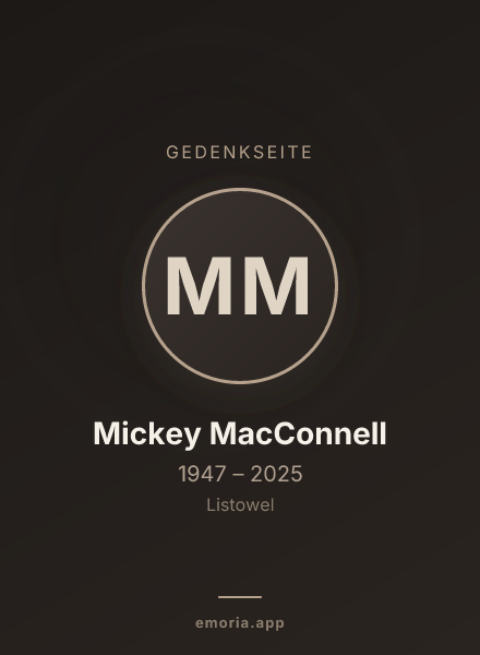 Gedenkportrait von Mickey MacConnell