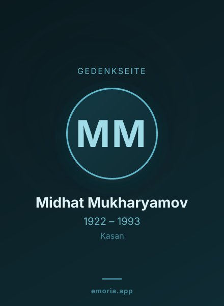 Gedenkportrait von Midhat Mukharyamov