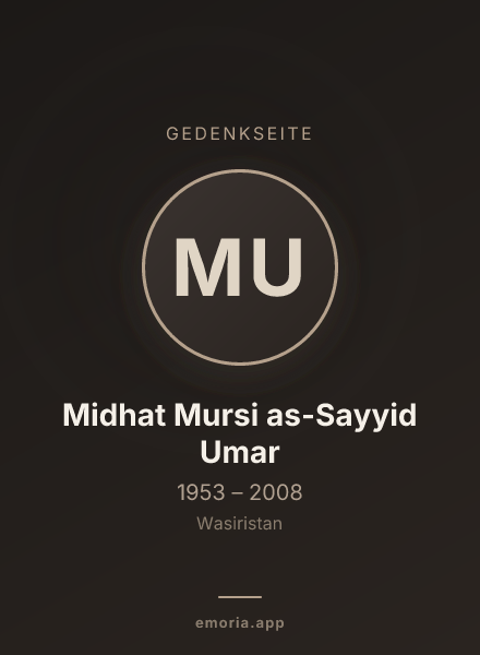 Gedenkportrait von Midhat Mursi as-Sayyid Umar