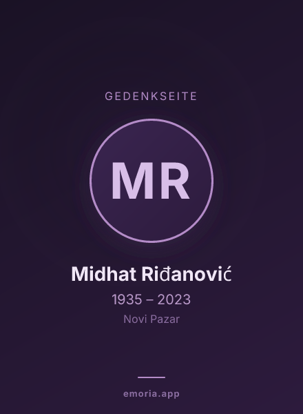 Gedenkportrait von Midhat Riđanović