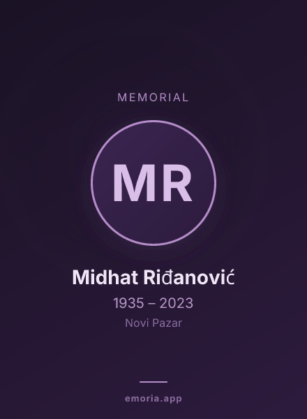 Memorial portrait of Midhat Riđanović