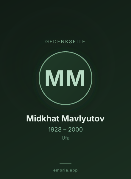 Gedenkportrait von Midkhat Mavlyutov