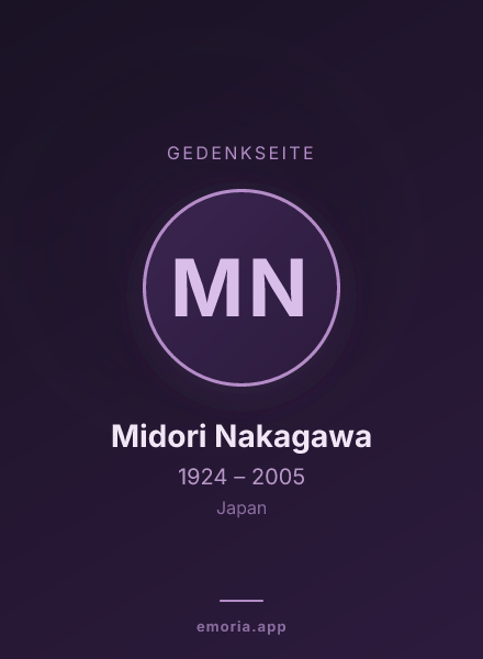 Gedenkportrait von Midori Nakagawa