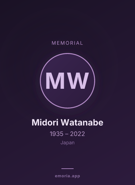 Memorial portrait of Midori Watanabe