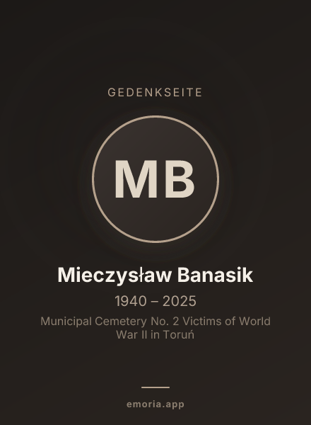Gedenkportrait von Mieczysław Banasik