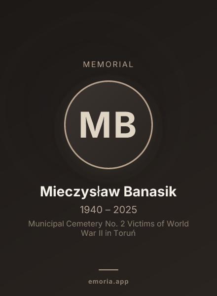 Memorial portrait of Mieczysław Banasik