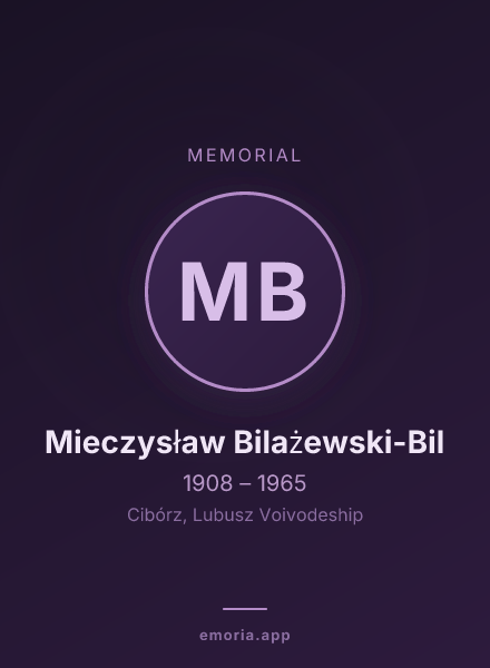 Memorial portrait of Mieczysław Bilażewski-Bil