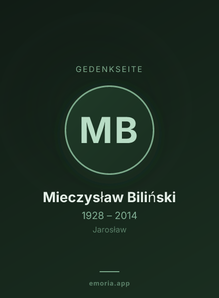 Gedenkportrait von Mieczysław Biliński