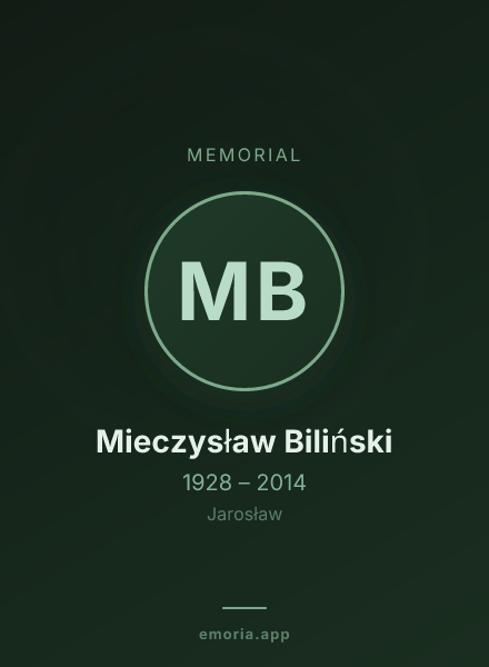 Memorial portrait of Mieczysław Biliński