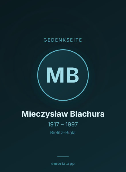 Gedenkportrait von Mieczysław Blachura