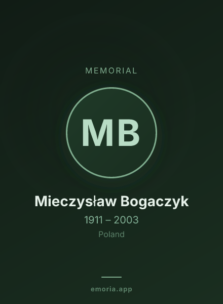 Memorial portrait of Mieczysław Bogaczyk