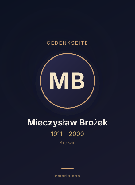Gedenkportrait von Mieczysław Brożek