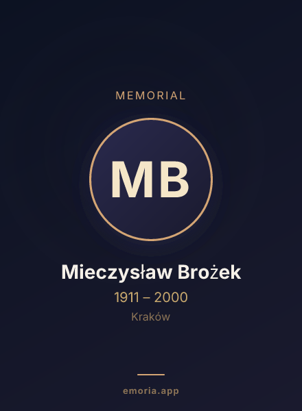 Memorial portrait of Mieczysław Brożek