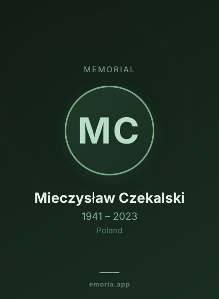 Memorial portrait of Mieczysław Czekalski