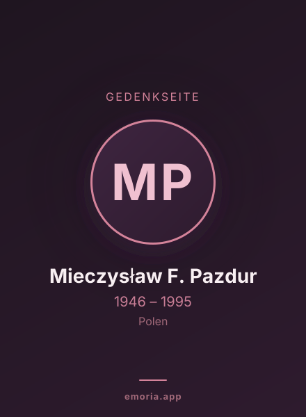 Gedenkportrait von Mieczysław F. Pazdur