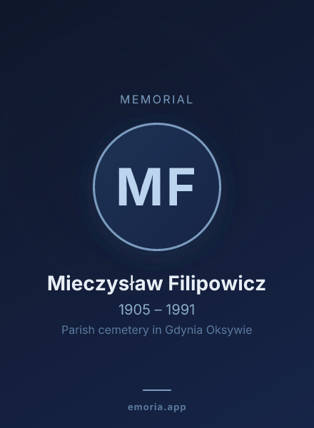 Memorial portrait of Mieczysław Filipowicz