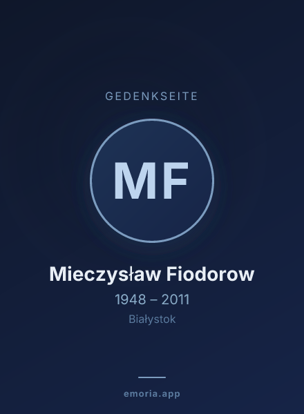 Gedenkportrait von Mieczysław Fiodorow
