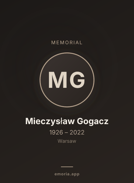 Memorial portrait of Mieczysław Gogacz