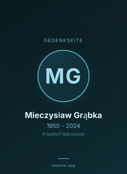 Gedenkportrait von Mieczysław Grąbka