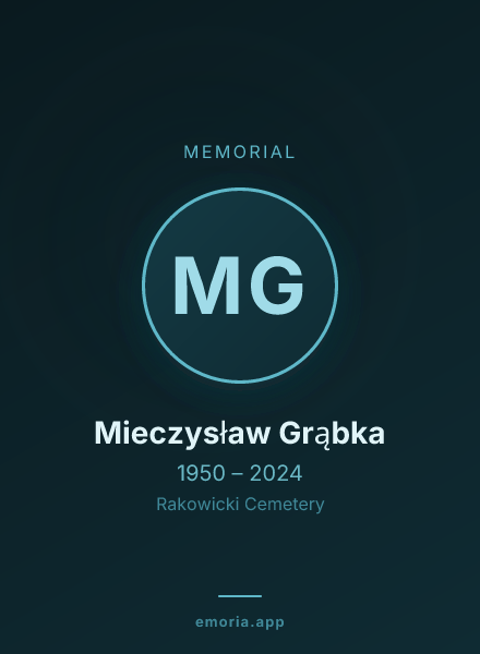 Memorial portrait of Mieczysław Grąbka