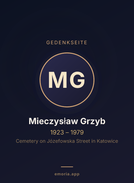 Gedenkportrait von Mieczysław Grzyb