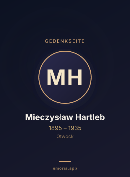 Gedenkportrait von Mieczysław Hartleb