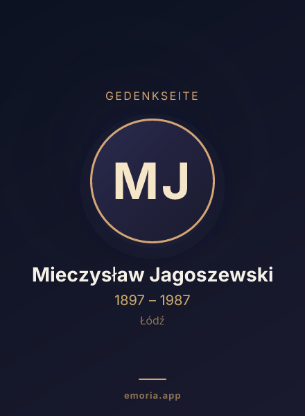 Gedenkportrait von Mieczysław Jagoszewski