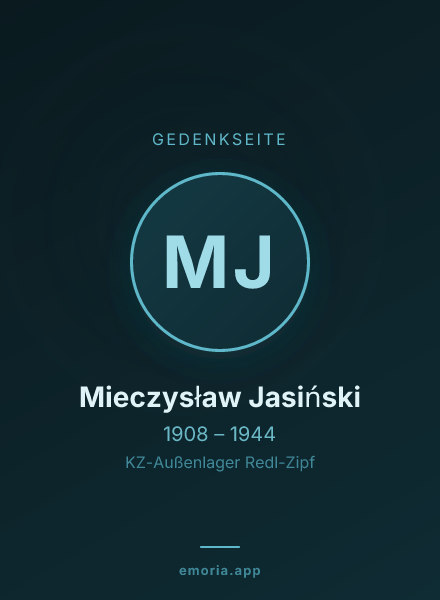 Gedenkportrait von Mieczysław Jasiński