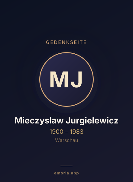 Gedenkportrait von Mieczysław Jurgielewicz