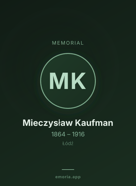 Memorial portrait of Mieczysław Kaufman