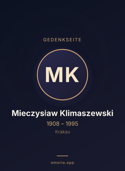 Gedenkportrait von Mieczysław Klimaszewski