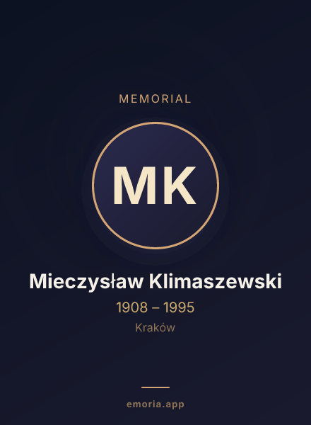Memorial portrait of Mieczysław Klimaszewski