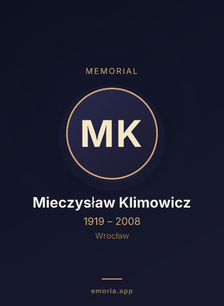 Memorial portrait of Mieczysław Klimowicz