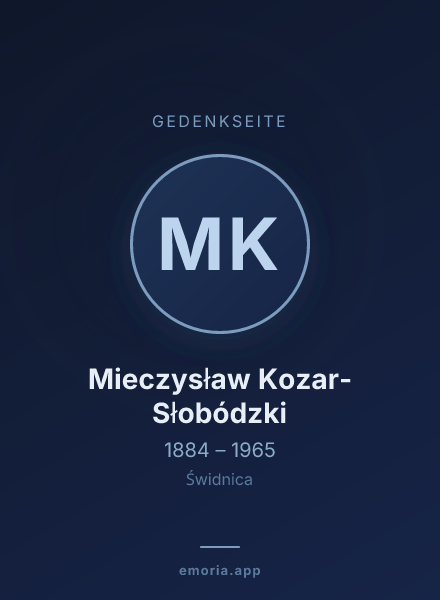 Gedenkportrait von Mieczysław Kozar-Słobódzki